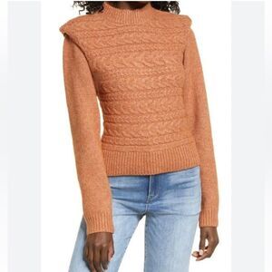 BLANK NYC Horizontal Cable Crewneck Sweater Size Large